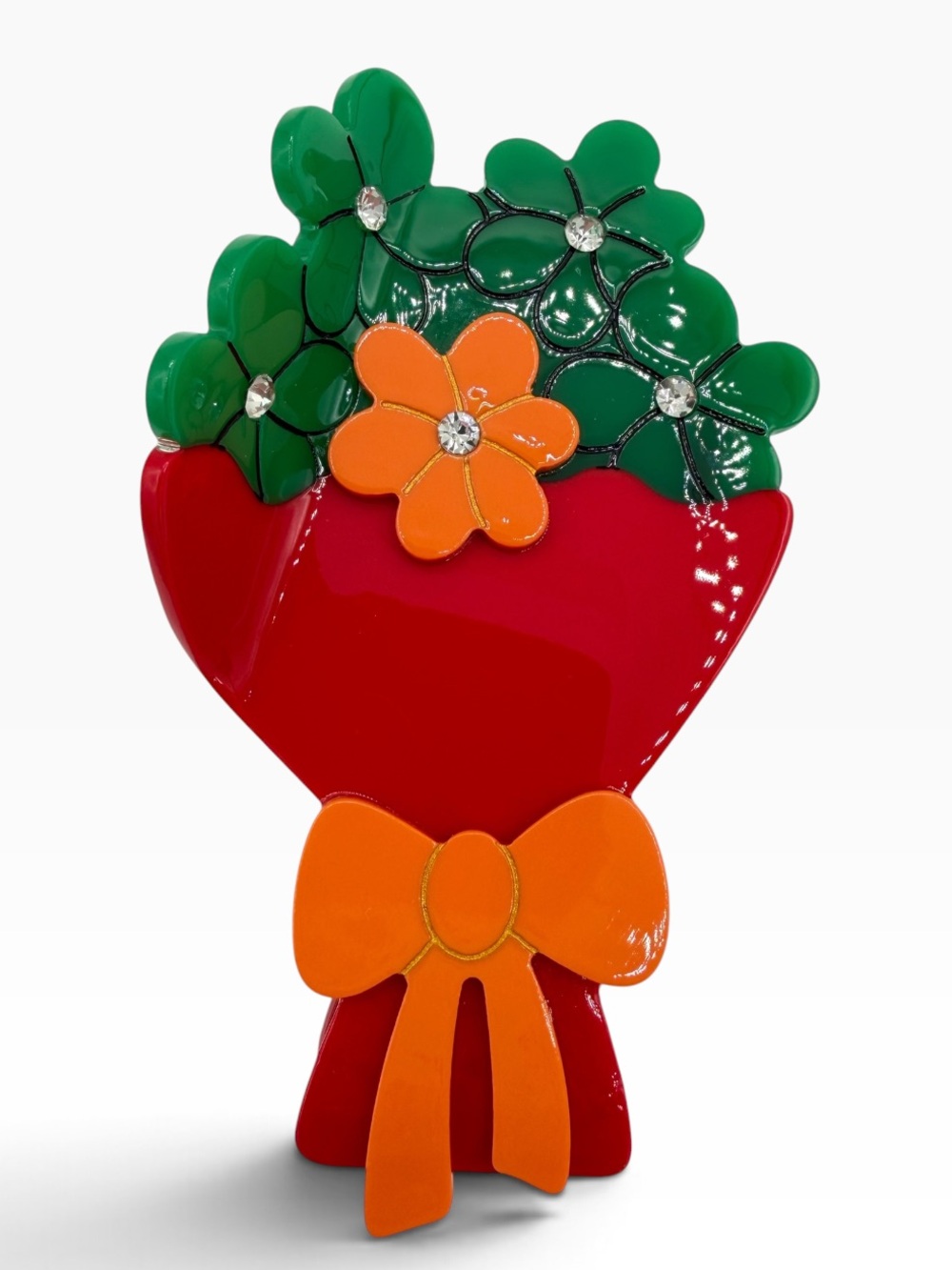 Flower Boutique Claw Hair Clip Red New